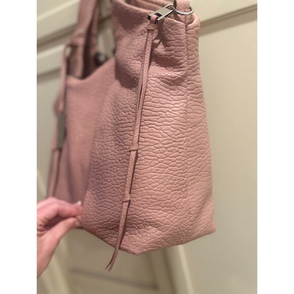 Vince Camuto Steph Tote Convertible Hand Bag Pink Lamb Leather NEW - Picture 3 of 6